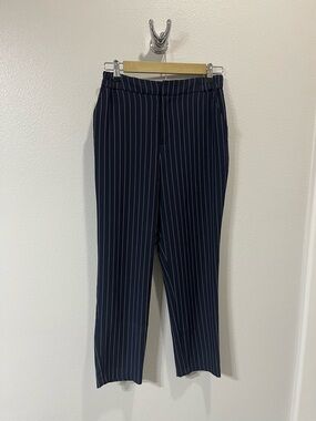 a new day Navy and White Pinstripe Straight Leg Pants